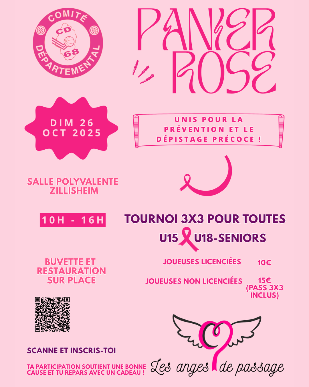 🎀 Le Comité de Basket 68 s’engage pour Octobre Rose !