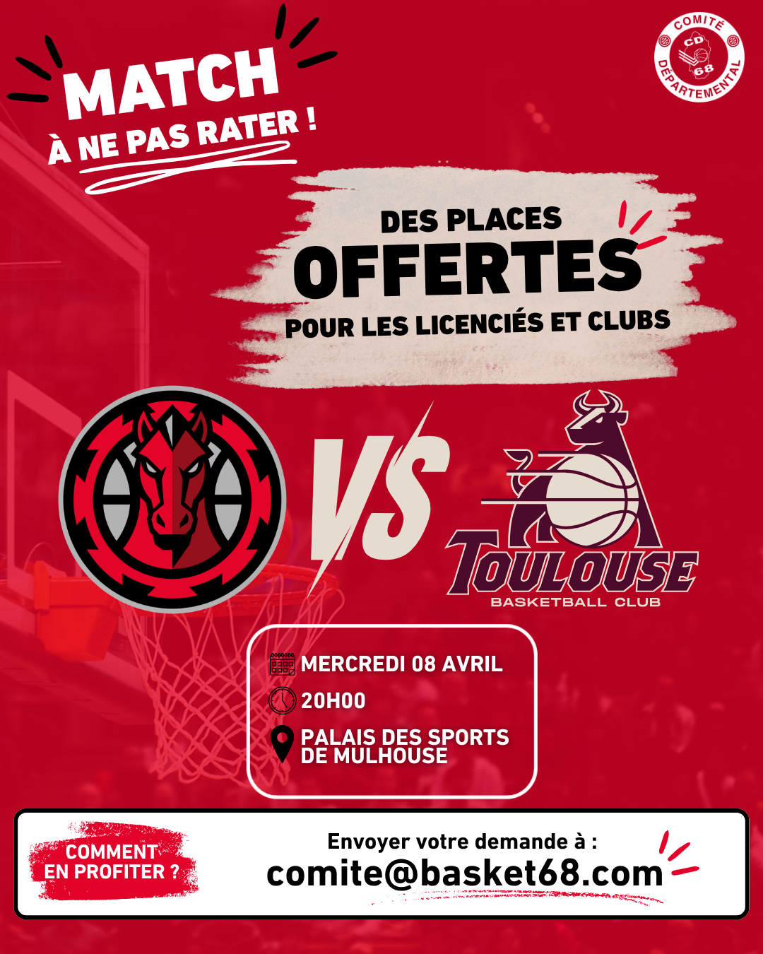 Des places offertes pour un choc à ne pas manquer !